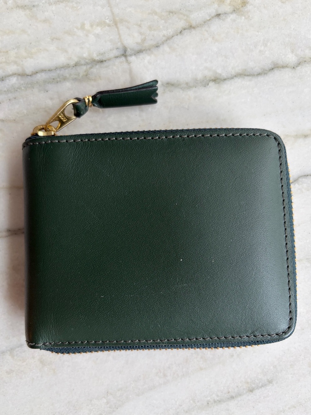 Comme Des Garçons Zip-around Men's Wallet Green